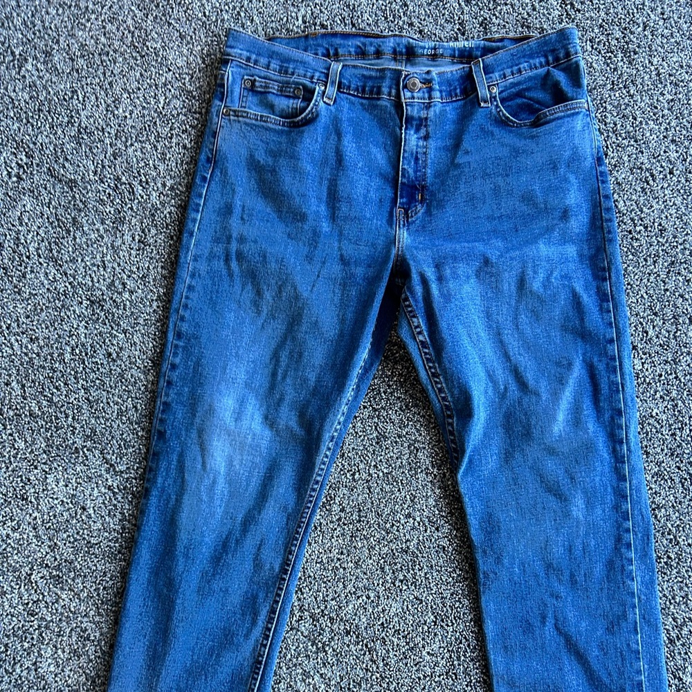 George Men's Deep Blue Skinny Jeans‎